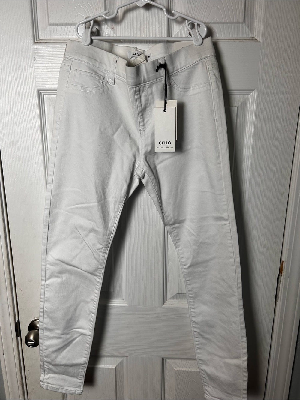 Cello White Skinny Women's Pants - Clean Stretch Denim